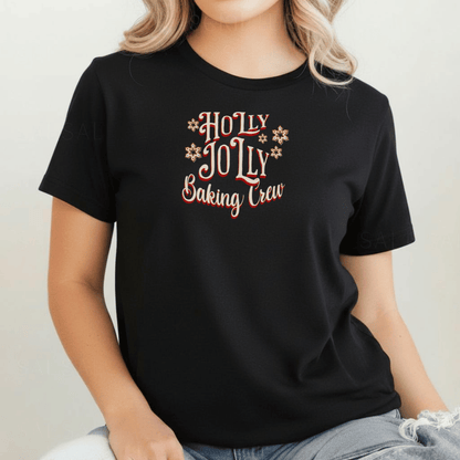 Holly Jolly Baking Crew Shirt | Christmas Baking Team Tee | Comfort Colors 1717 | Holiday Cookie Crew Shirt | Gingerbread Baking Shirt