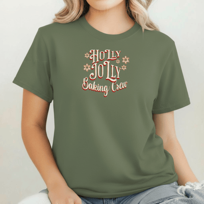 Holly Jolly Baking Crew Shirt | Christmas Baking Team Tee | Comfort Colors 1717 | Holiday Cookie Crew Shirt | Gingerbread Baking Shirt
