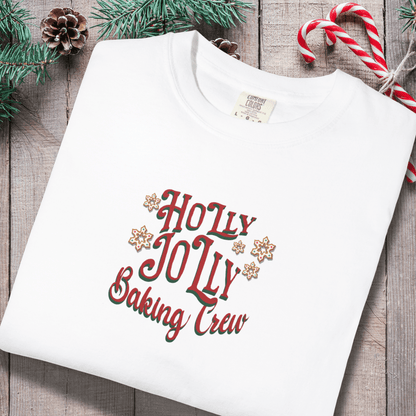 Holly Jolly Baking Crew Shirt | Christmas Baking Team Tee | Comfort Colors 1717 | Holiday Cookie Crew Shirt | Gingerbread Baking Shirt