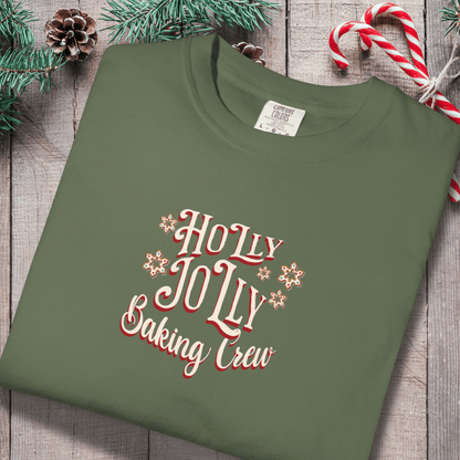 Holly Jolly Baking Crew Shirt | Christmas Baking Team Tee | Comfort Colors 1717 | Holiday Cookie Crew Shirt | Gingerbread Baking Shirt