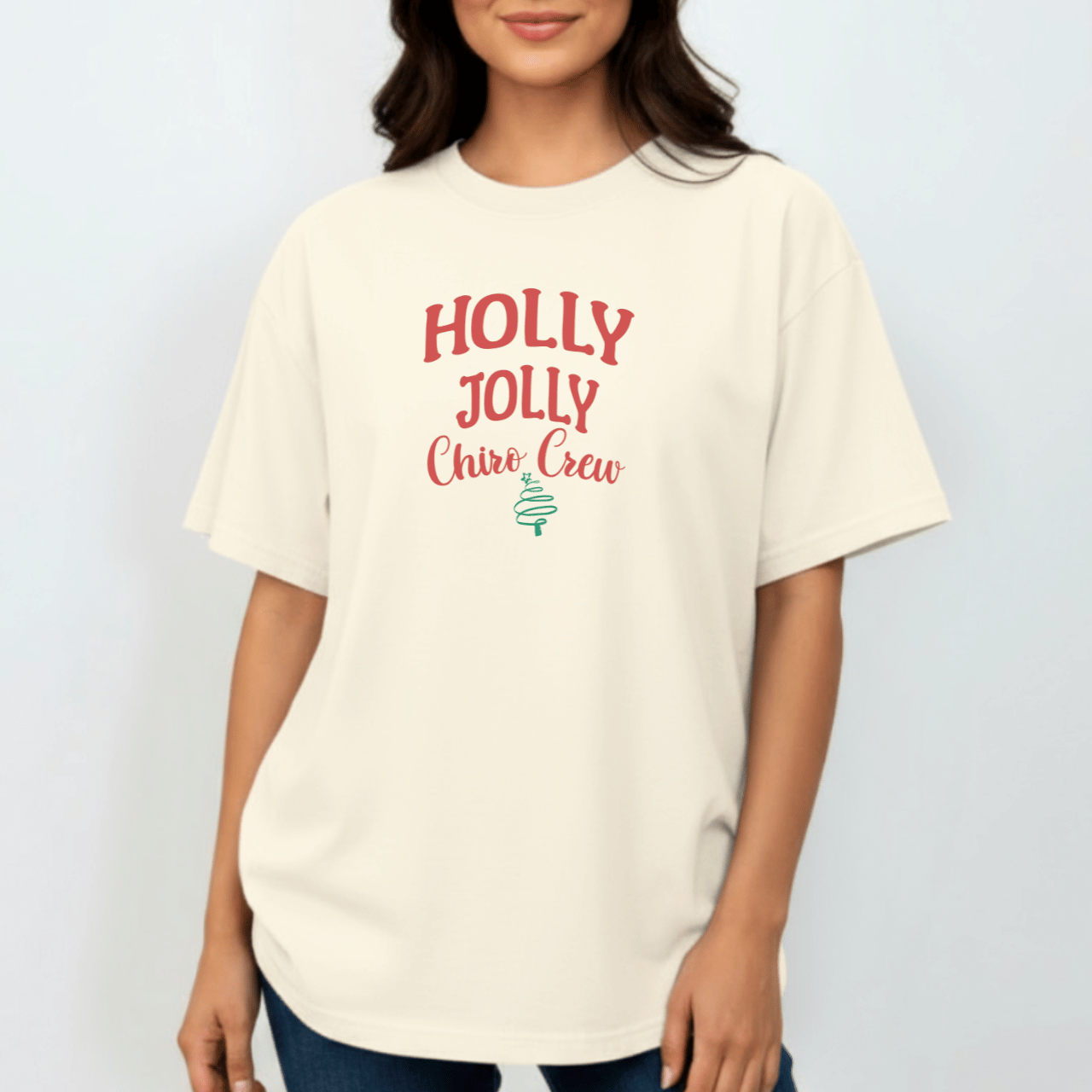 Holly Jolly Chiro Crew Shirt | Christmas Chiropractic Staff Tee | Holiday Chiro Office Shirt | Comfort Colors 1717 | Chiropractor Christmas