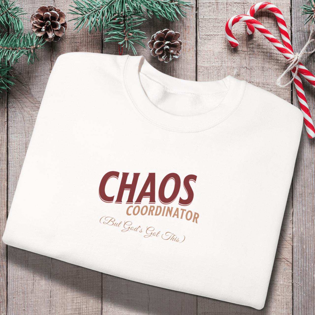 Chaos Coordinator Sweatshirt | Faith-Inspired “But God’s Got This” Crewneck | Christian Mom Sweatshirt | Gildan 18000