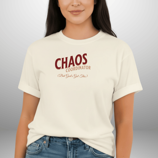 Chaos Coordinator Shirt | But God’s Got This Tee | Christian Mom Life Comfort Colors 1717 | Faith Family Graphic Tee