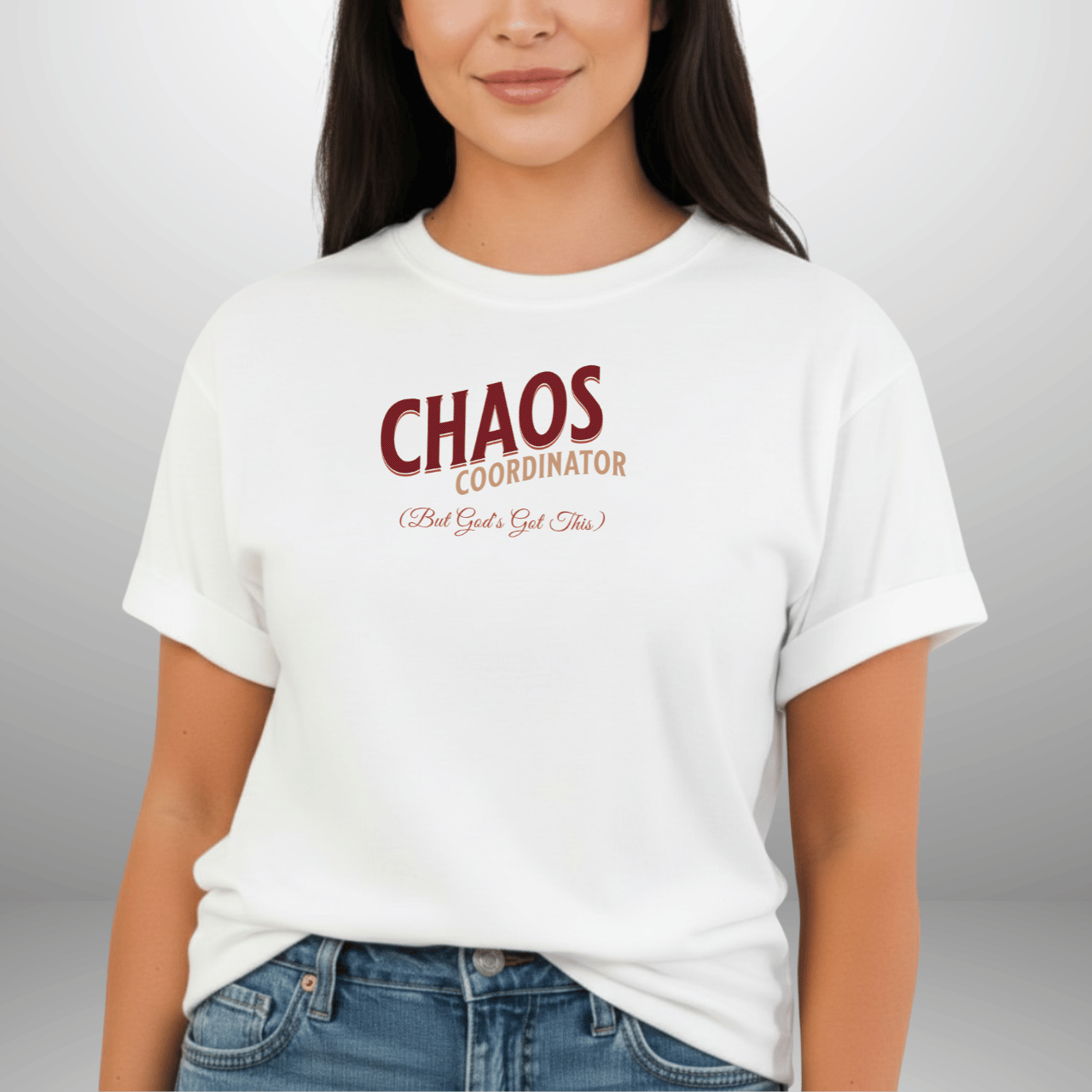 Chaos Coordinator Shirt | But God’s Got This Tee | Christian Mom Life Comfort Colors 1717 | Faith Family Graphic Tee