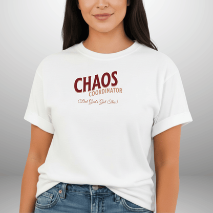 Chaos Coordinator Shirt | But God’s Got This Tee | Christian Mom Life Comfort Colors 1717 | Faith Family Graphic Tee