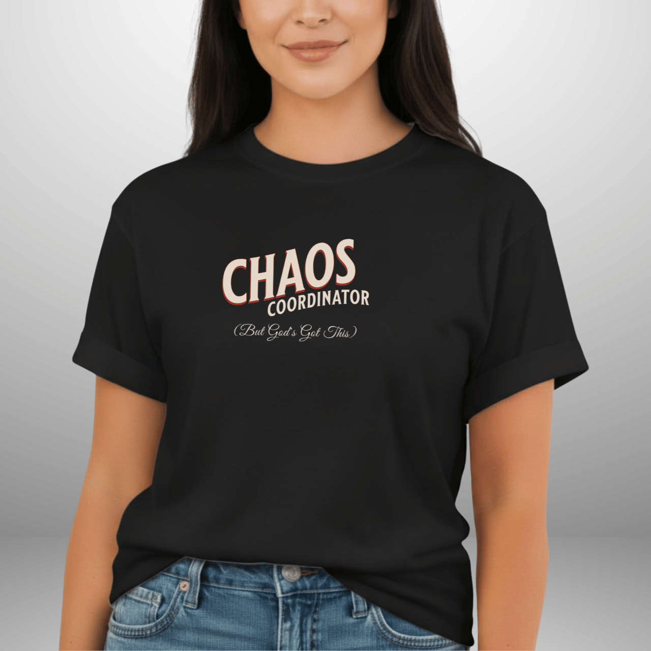 Chaos Coordinator Shirt | But God’s Got This Tee | Christian Mom Life Comfort Colors 1717 | Faith Family Graphic Tee