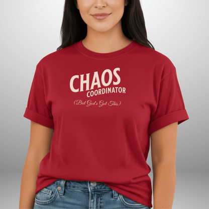Chaos Coordinator Shirt | But God’s Got This Tee | Christian Mom Life Comfort Colors 1717 | Faith Family Graphic Tee
