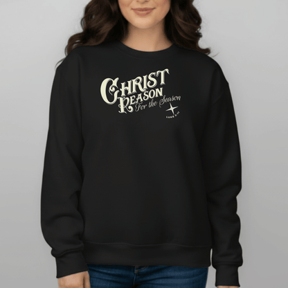 Christ Is the Reason for the Season Sweatshirt | Luke 2:11 | Christian Christmas Gildan 18000 Crewneck | Faith Holiday Sweater