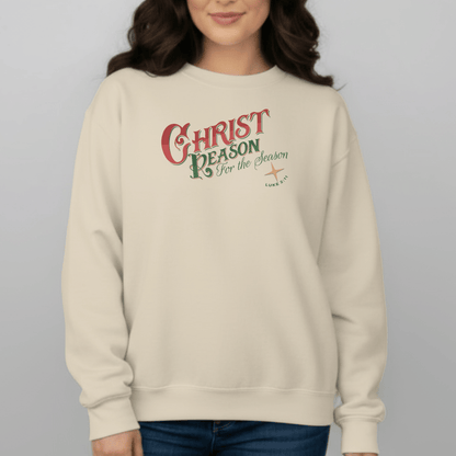 Christ Is the Reason for the Season Sweatshirt | Luke 2:11 | Christian Christmas Gildan 18000 Crewneck | Faith Holiday Sweater