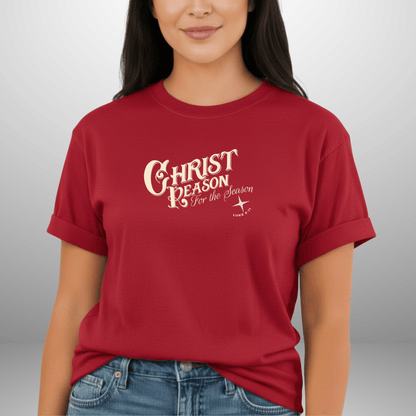 Christ Is the Reason for the Season Shirt – Luke 2:11 Christmas Christian Tee | Comfort Colors 1717 | Faith Holiday Shirt