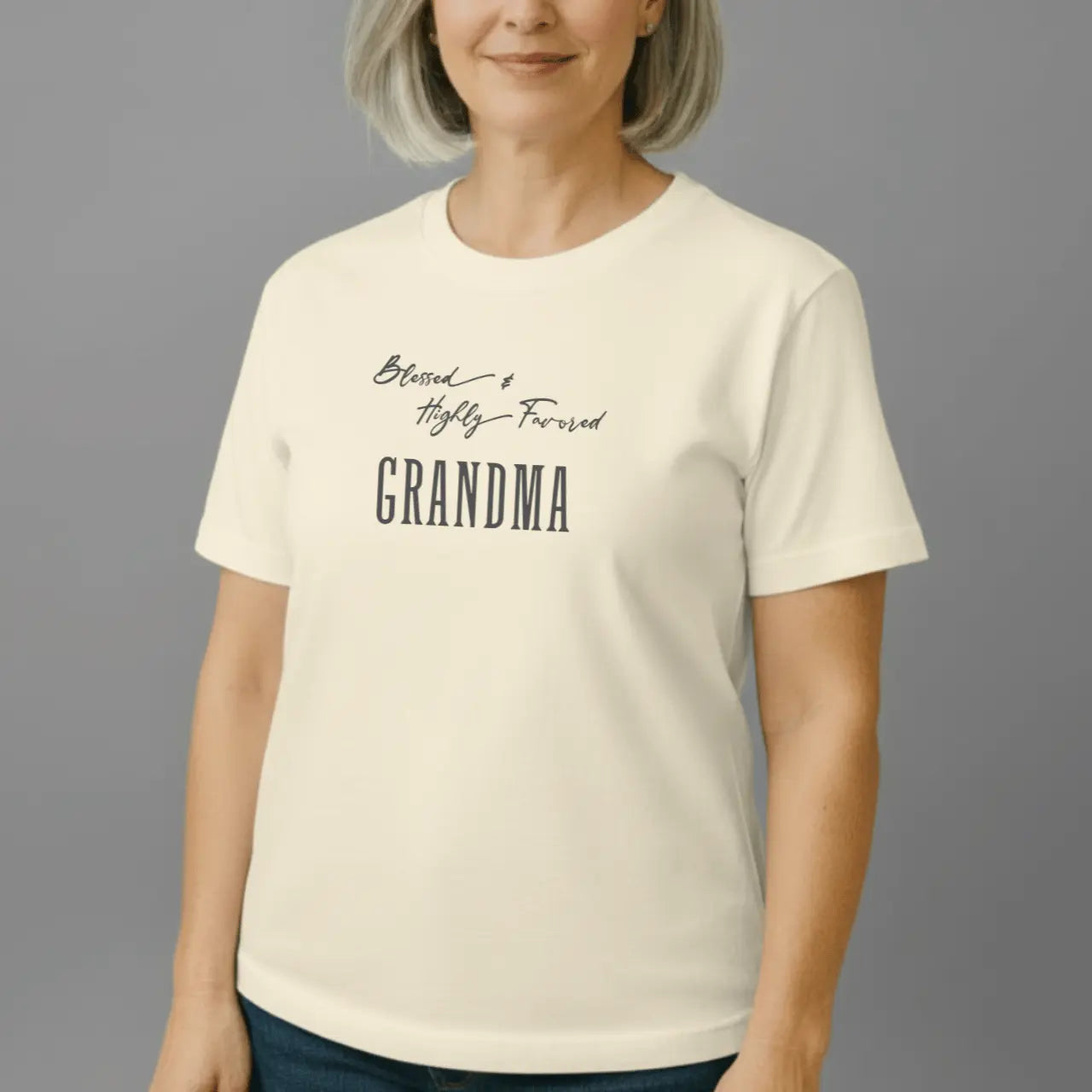 Blessed Highly Favored Grandma T-Shirt | Comfort Colors Tee Goshen & Selah Co