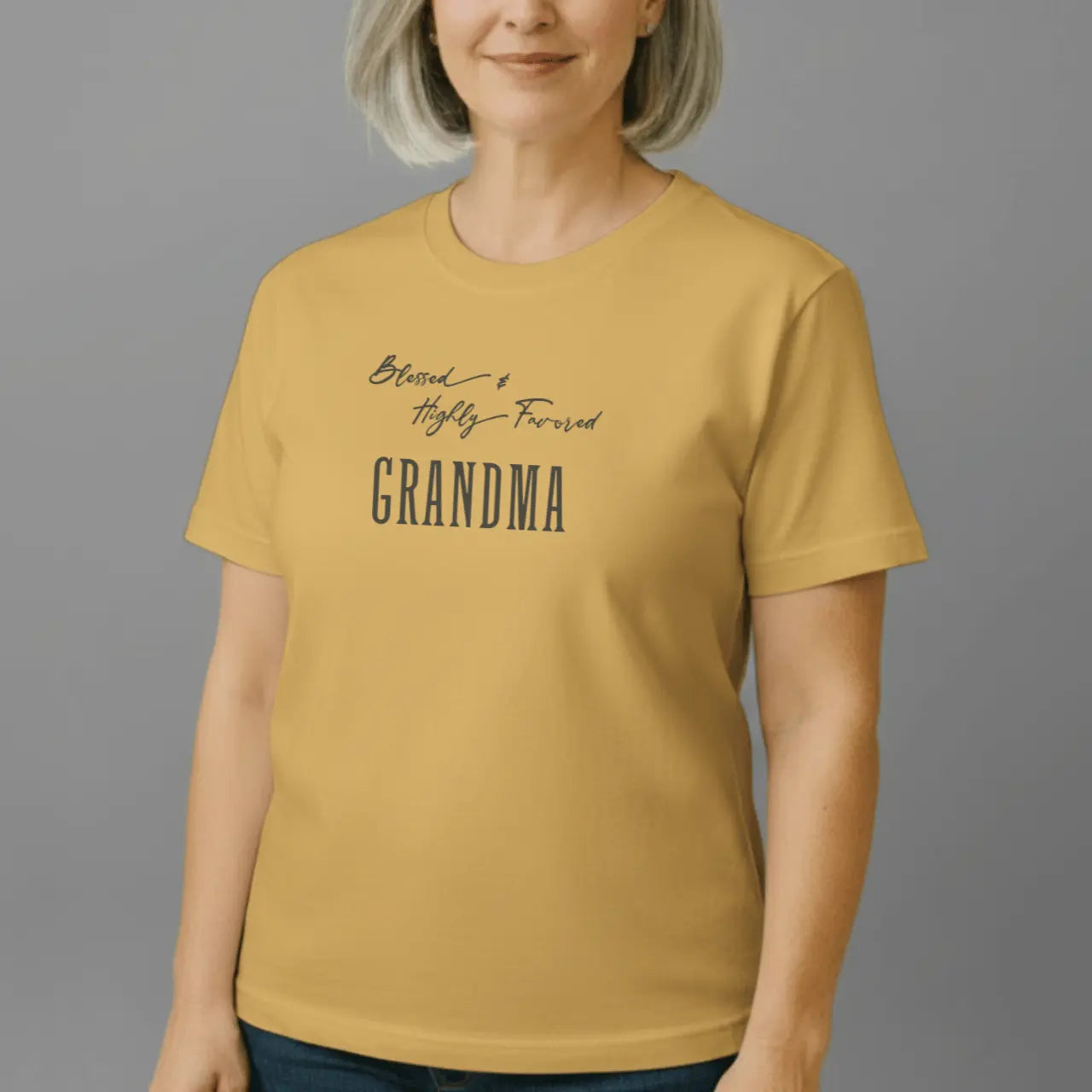 Blessed Highly Favored Grandma T-Shirt | Comfort Colors Tee Goshen & Selah Co