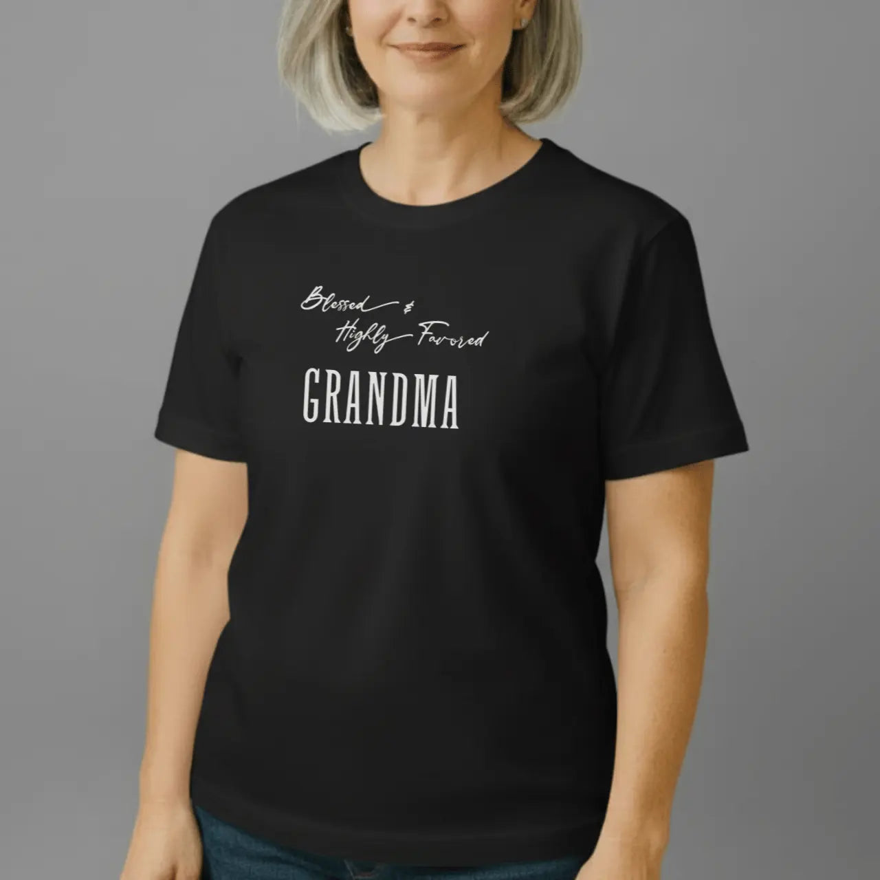 Blessed Highly Favored Grandma T-Shirt | Comfort Colors Tee Goshen & Selah Co