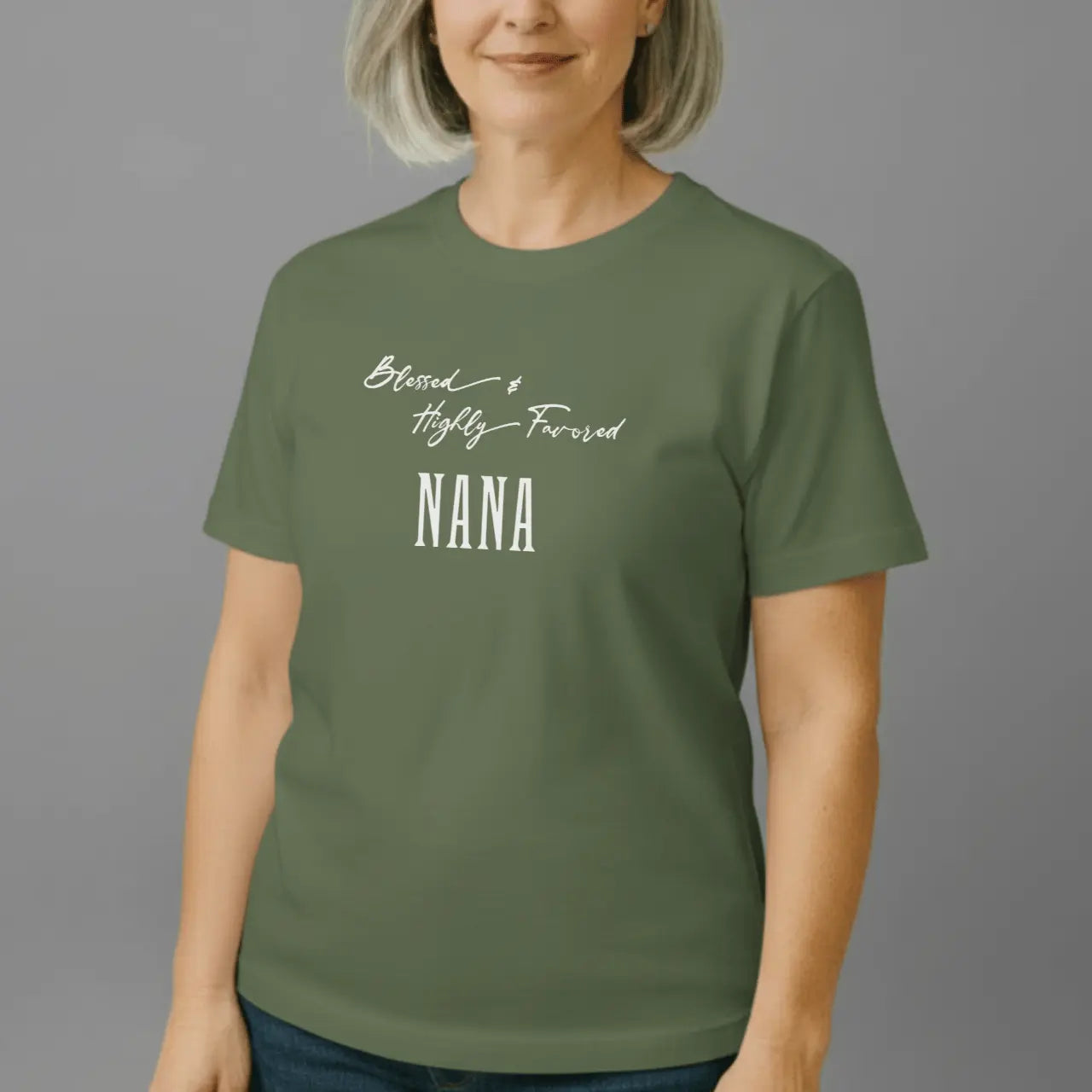 Blessed Highly Favored Nana T-Shirt | Comfort Colors Tee Goshen & Selah Co