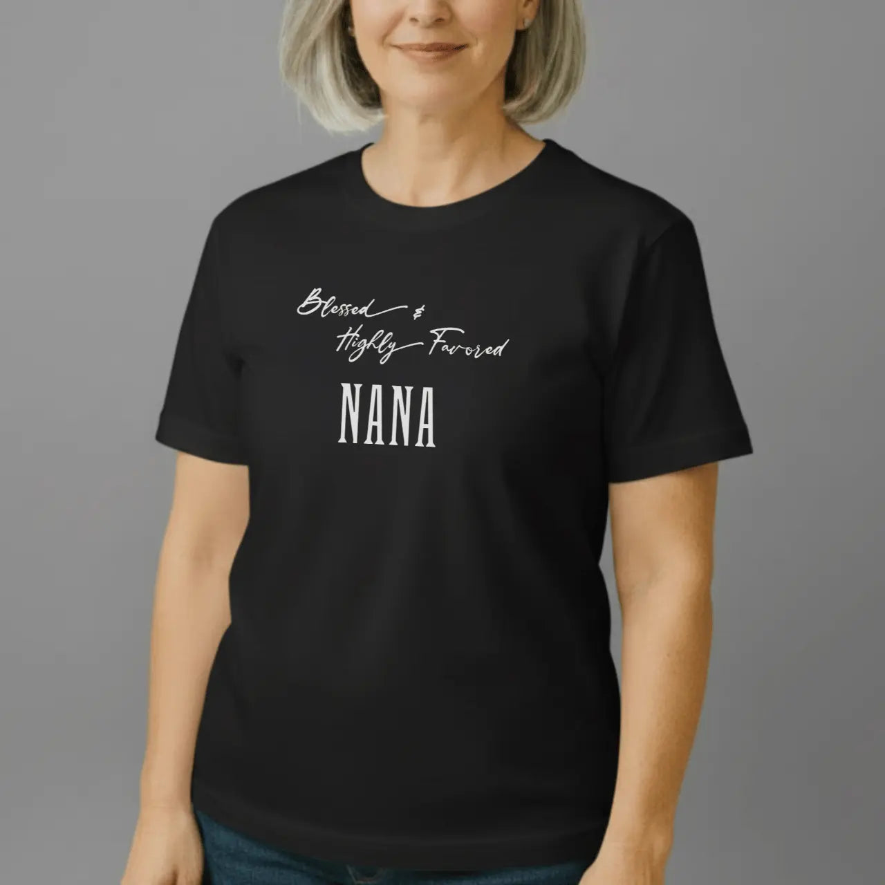 Blessed Highly Favored Nana T-Shirt | Comfort Colors Tee Goshen & Selah Co