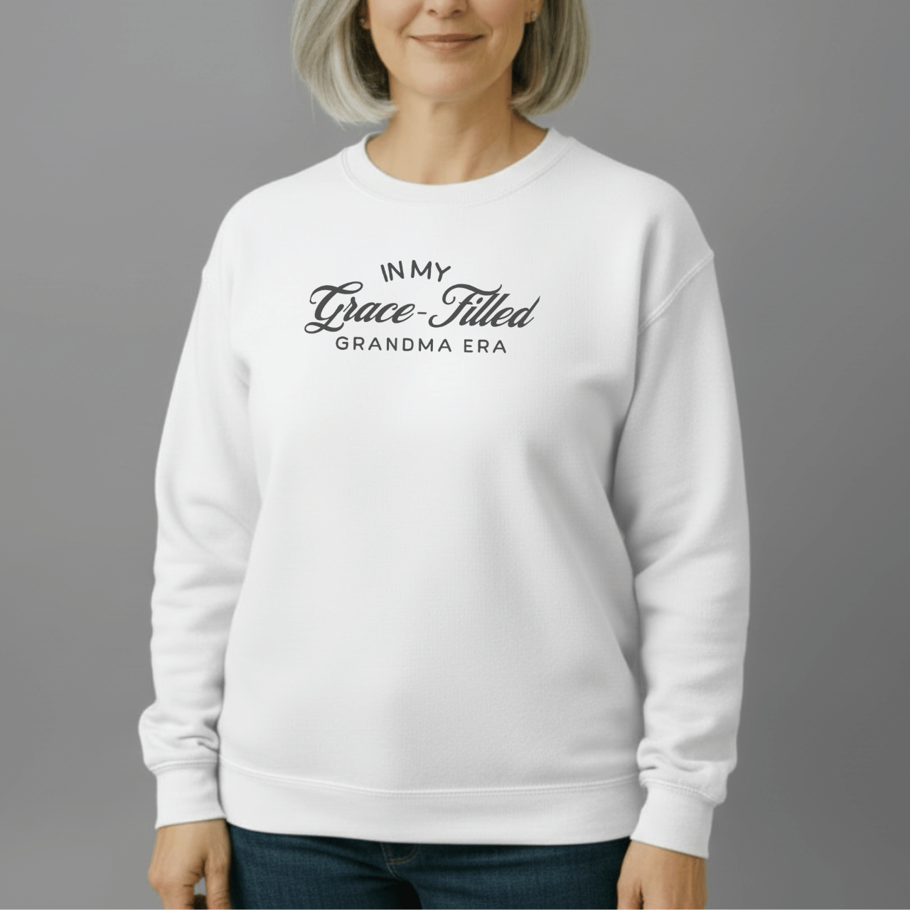 In My Grace-Filled Grandma Era Sweatshirt | Gildan 18000 | Christian Grandma Crewneck | Faith Gift for Grandma | Grace Era Sweater