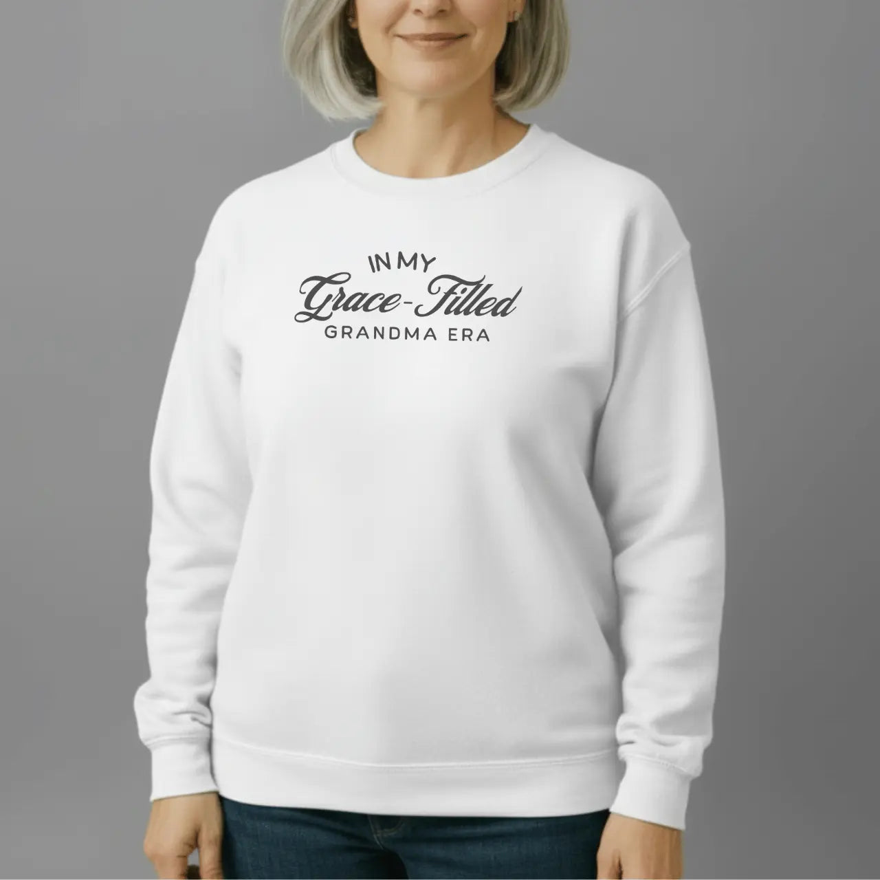 In My Grace-Filled Grandma Era Sweatshirt | Soft Grandma Crewneck Goshen & Selah Co