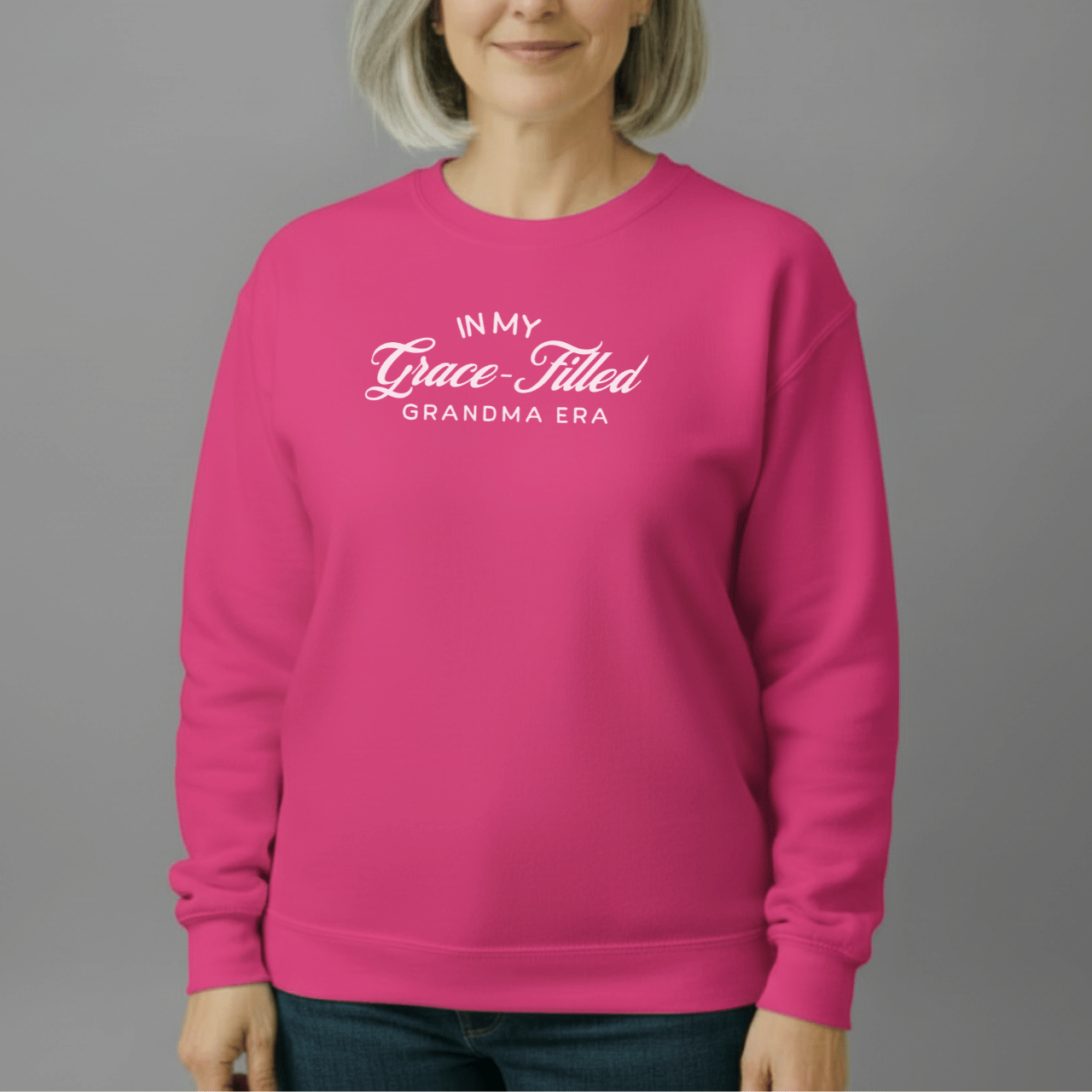 In My Grace-Filled Grandma Era Sweatshirt | Gildan 18000 | Christian Grandma Crewneck | Faith Gift for Grandma | Grace Era Sweater