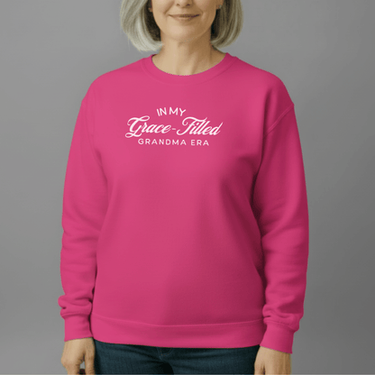 In My Grace-Filled Grandma Era Sweatshirt | Gildan 18000 | Christian Grandma Crewneck | Faith Gift for Grandma | Grace Era Sweater