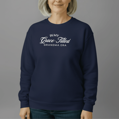 In My Grace-Filled Grandma Era Sweatshirt | Gildan 18000 | Christian Grandma Crewneck | Faith Gift for Grandma | Grace Era Sweater