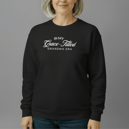 In My Grace-Filled Grandma Era Sweatshirt | Gildan 18000 | Christian Grandma Crewneck | Faith Gift for Grandma | Grace Era Sweater