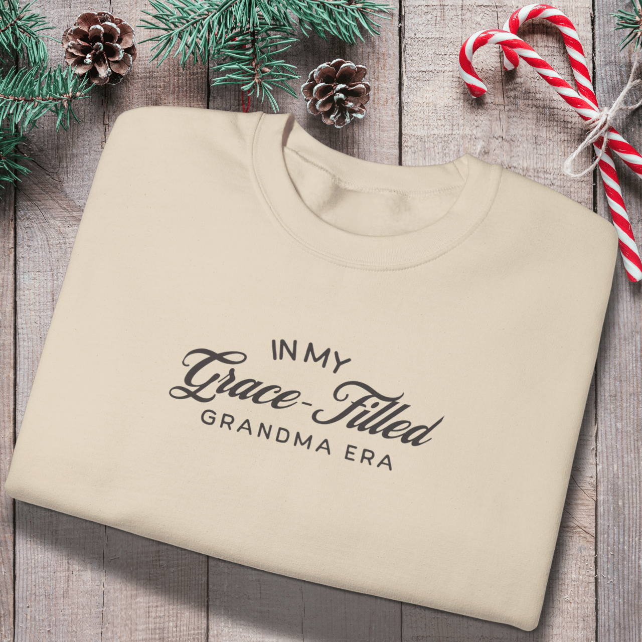 In My Grace-Filled Grandma Era Sweatshirt | Gildan 18000 | Christian Grandma Crewneck | Faith Gift for Grandma | Grace Era Sweater