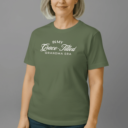 In My Grace-Filled Grandma Era Shirt | Christian Grandma Tee | Comfort Colors 1717 | Faith Grandma Gift | Grace-Filled Era Shirt