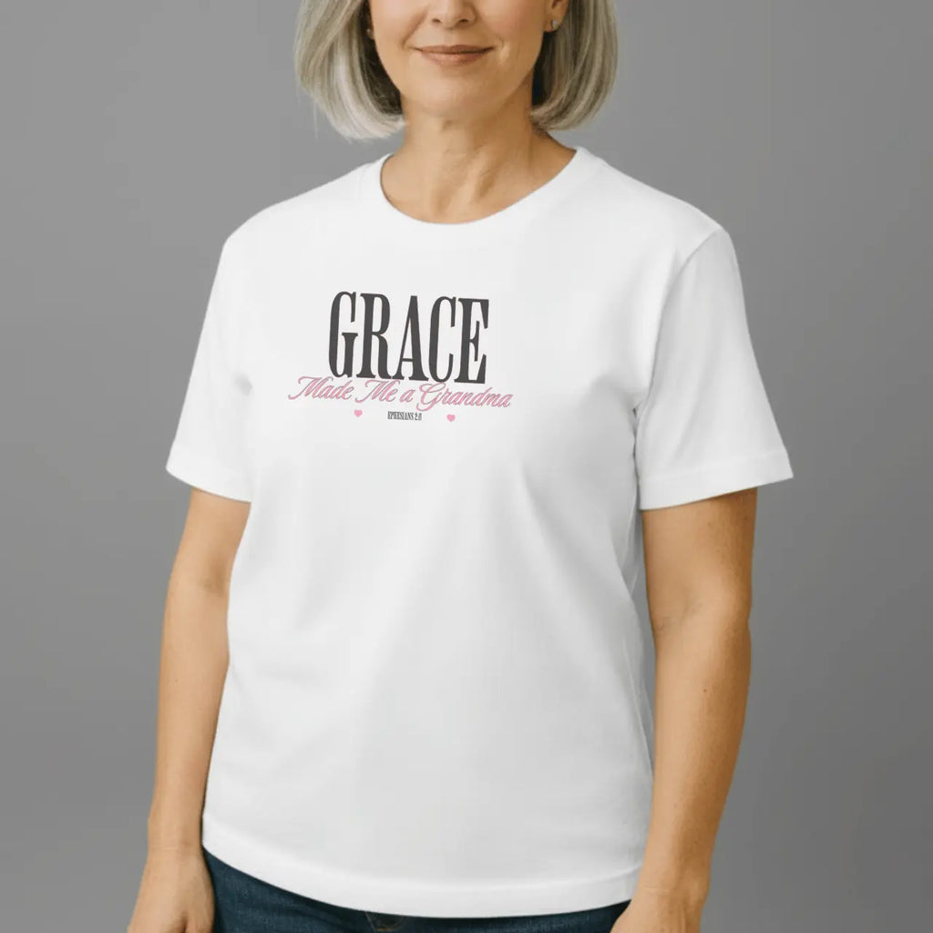 Grace Made Me a Grandma T-Shirt | Comfort Colors Tee Goshen & Selah Co