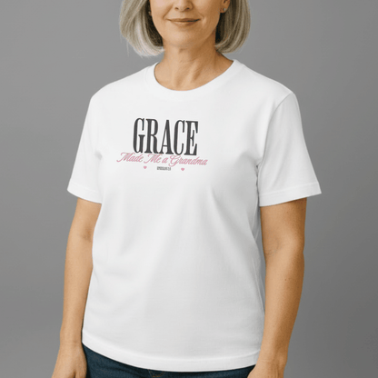 Grace Made Me a Grandma Shirt | Ephesians 2:8 Tee | Christian Grandma Gift | Comfort Colors 1717 | Faith Family Shirt
