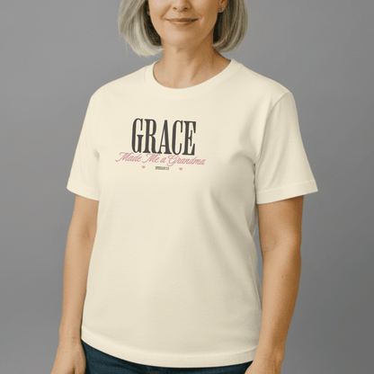 Grace Made Me a Grandma Shirt | Ephesians 2:8 Tee | Christian Grandma Gift | Comfort Colors 1717 | Faith Family Shirt