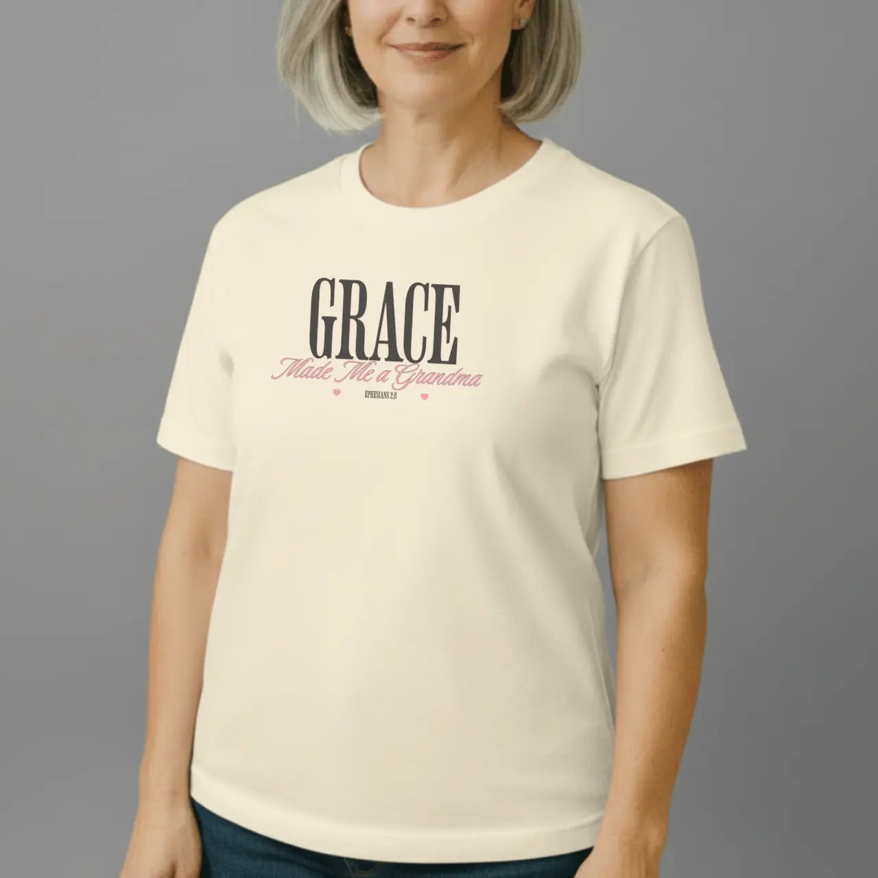 Grace Made Me a Grandma T-Shirt | Comfort Colors Tee Goshen & Selah Co