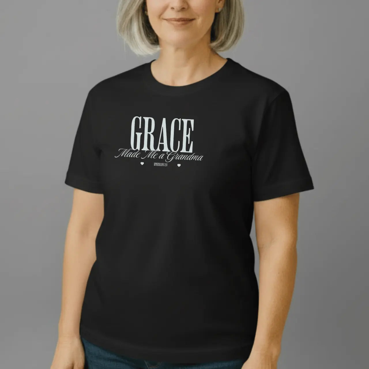 Grace Made Me a Grandma T-Shirt | Comfort Colors Tee Goshen & Selah Co
