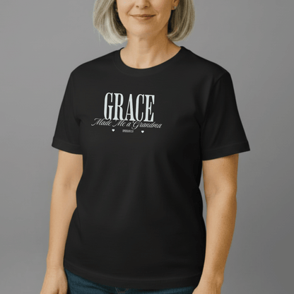 Grace Made Me a Grandma Shirt | Ephesians 2:8 Tee | Christian Grandma Gift | Comfort Colors 1717 | Faith Family Shirt