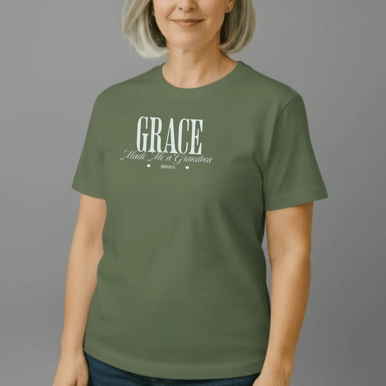 Grace Made Me a Grandma T-Shirt | Comfort Colors Tee Goshen & Selah Co