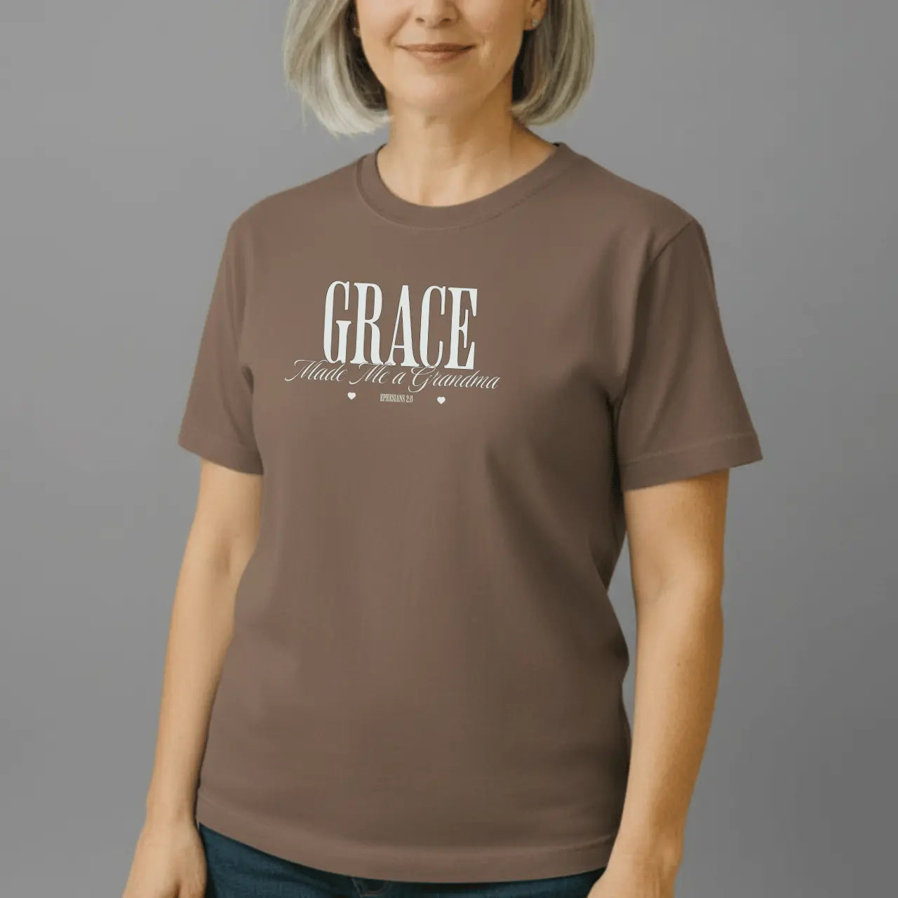 Grace Made Me a Grandma T-Shirt | Comfort Colors Tee Goshen & Selah Co