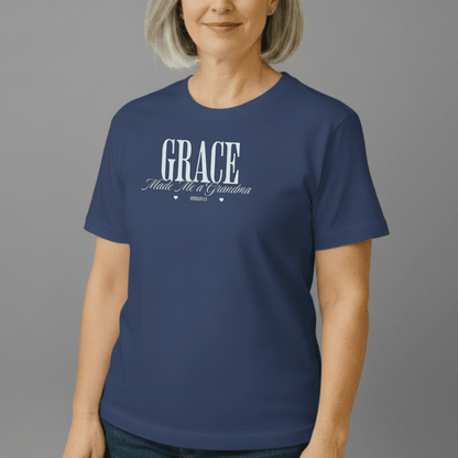 Grace Made Me a Grandma Shirt | Ephesians 2:8 Tee | Christian Grandma Gift | Comfort Colors 1717 | Faith Family Shirt
