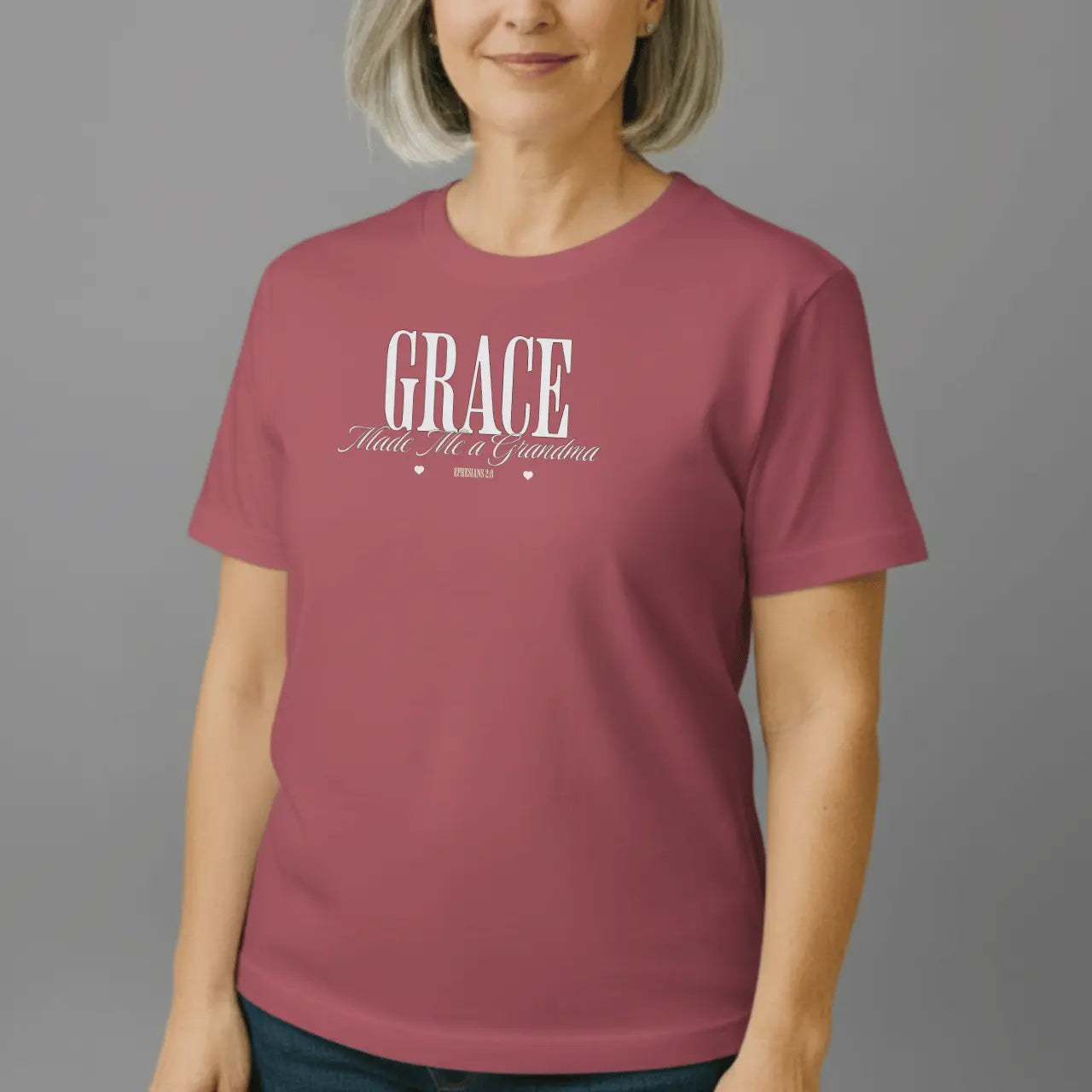 Grace Made Me a Grandma T-Shirt | Comfort Colors Tee Goshen & Selah Co