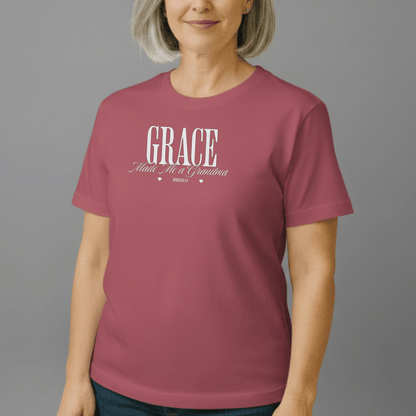 Grace Made Me a Grandma Shirt | Ephesians 2:8 Tee | Christian Grandma Gift | Comfort Colors 1717 | Faith Family Shirt