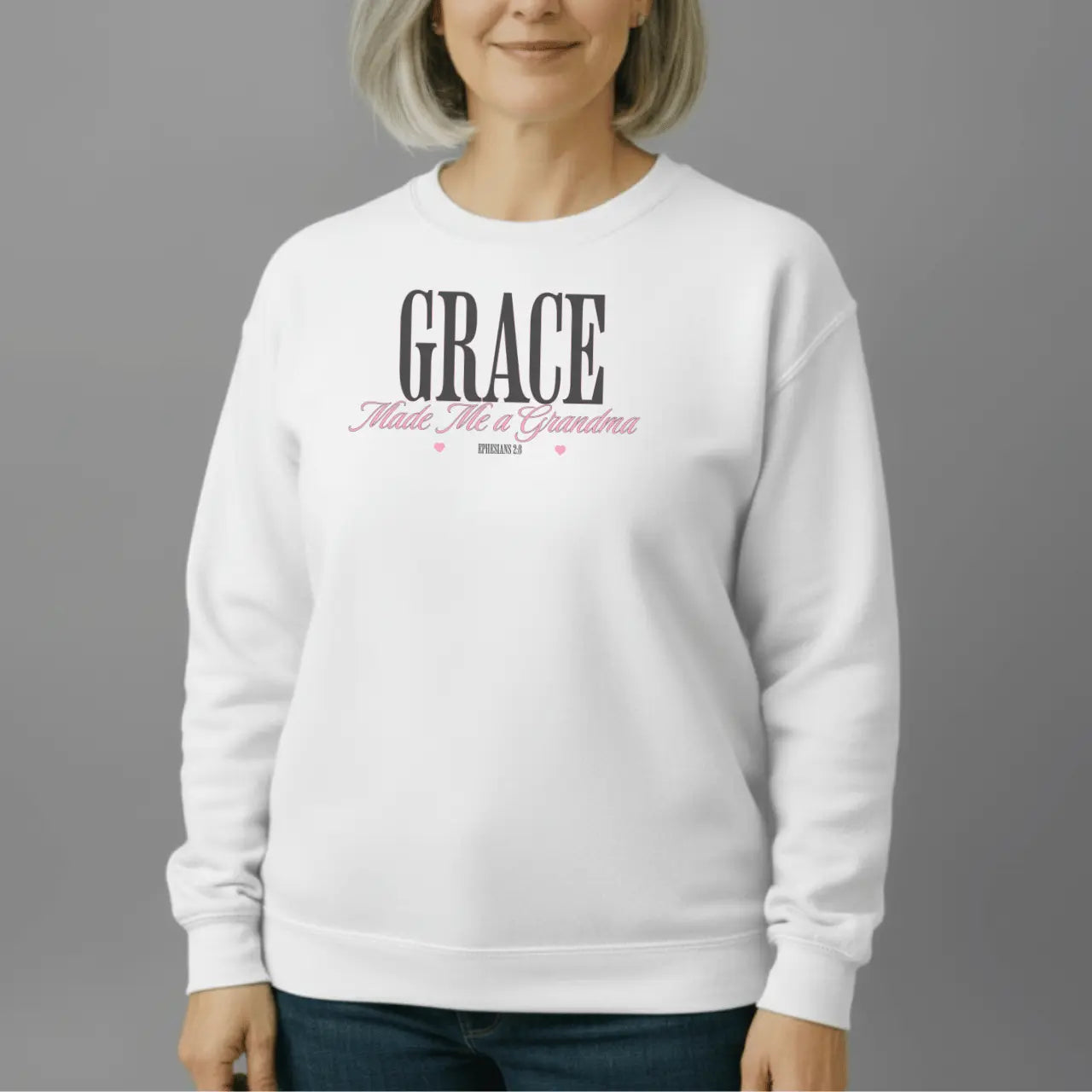 Grace Made Me a Grandma Sweatshirt | Grandma Crewneck Goshen & Selah Co