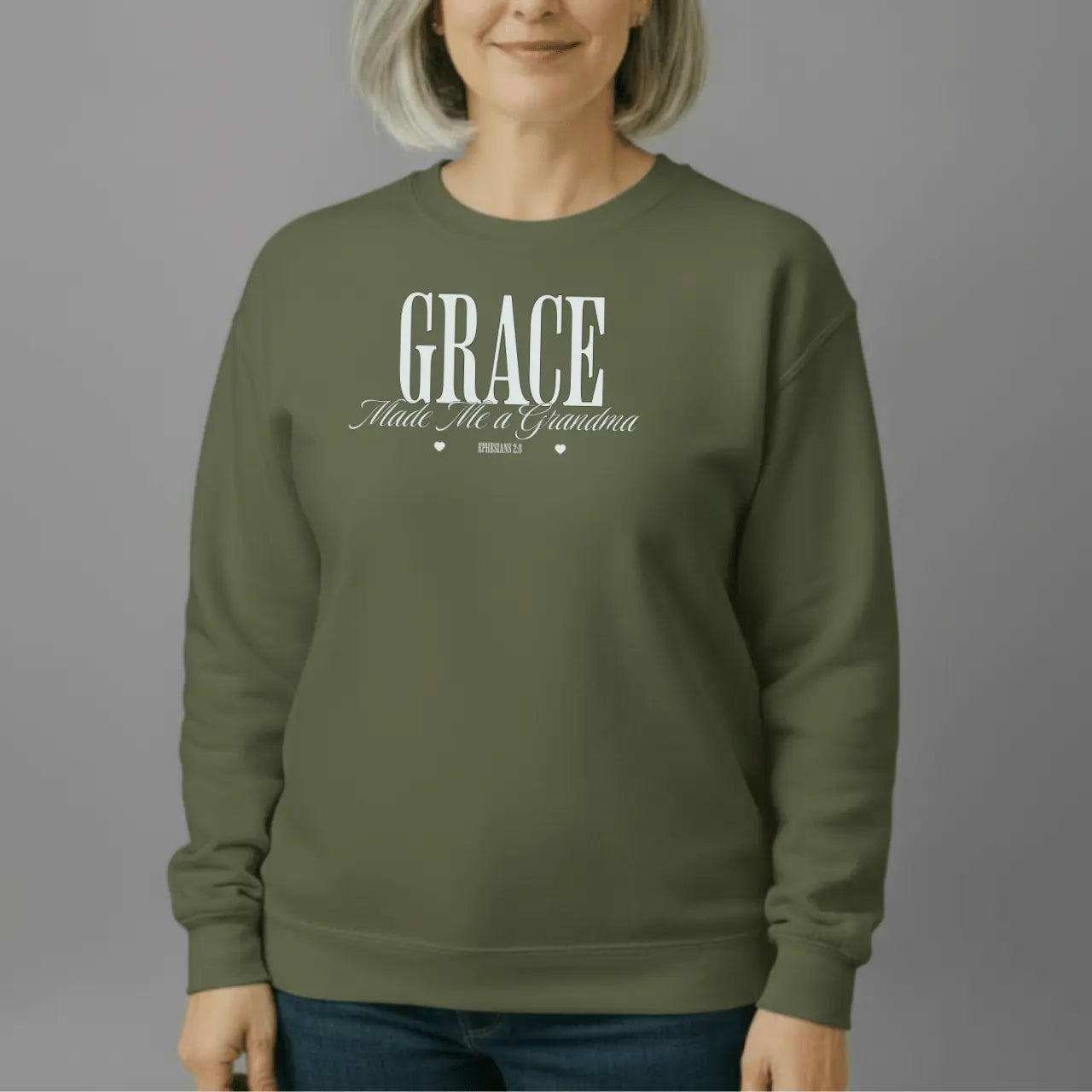 Grace Made Me a Grandma Sweatshirt | Grandma Crewneck Goshen & Selah Co