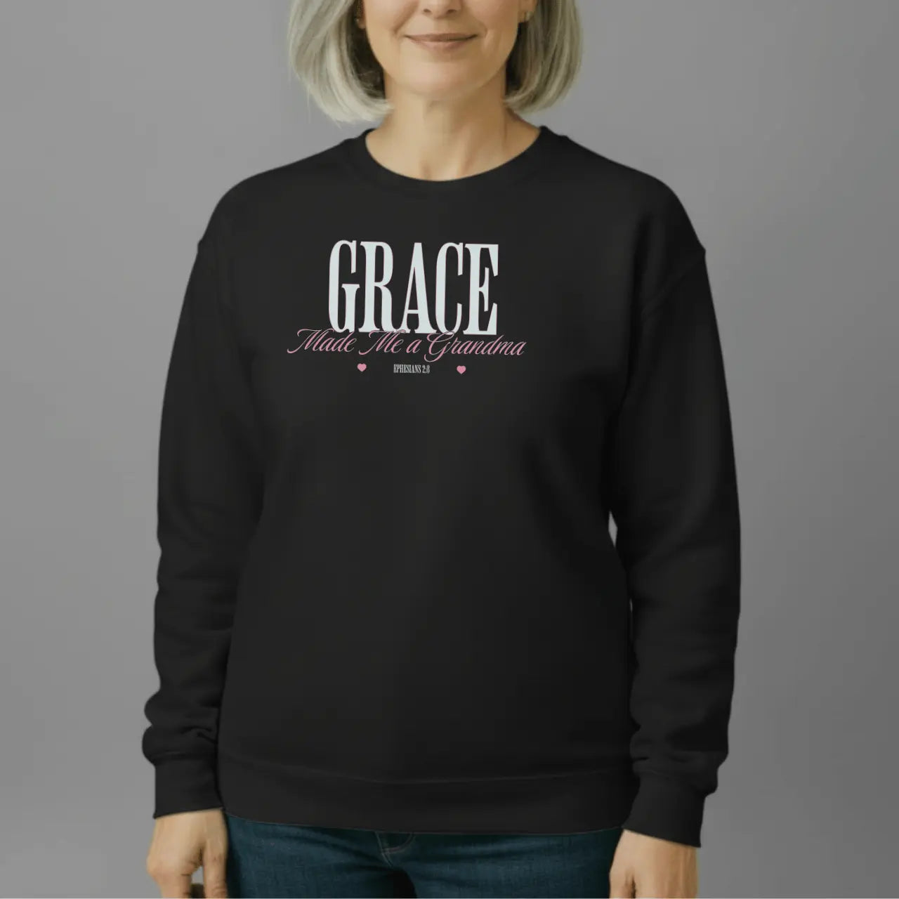 Grace Made Me a Grandma Sweatshirt | Grandma Crewneck Goshen & Selah Co