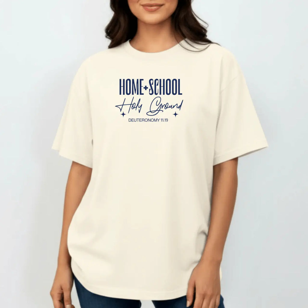 Home School Holy Ground T-Shirt | Comfort Colors Tee Goshen & Selah Co