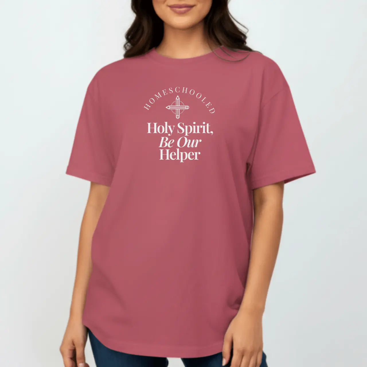 Holy Spirit Helper T-Shirt | Homeschool Comfort Colors Tee Goshen & Selah Co