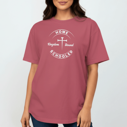 Homeschooled Kingdom Bound Tee | Christian Student Shirt | Comfort Colors 1717 Faith Graphic | Bible Verse Homeschool Shirt