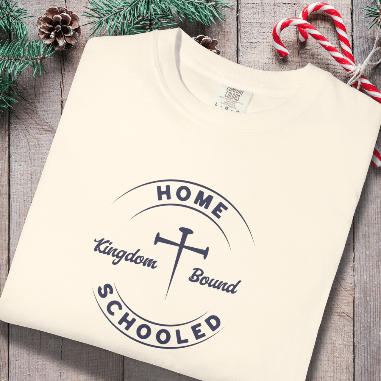 Homeschooled Kingdom Bound Tee | Christian Student Shirt | Comfort Colors 1717 Faith Graphic | Bible Verse Homeschool Shirt