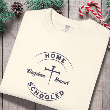 Homeschooled Kingdom Bound Tee | Christian Student Shirt | Comfort Colors 1717 Faith Graphic | Bible Verse Homeschool Shirt