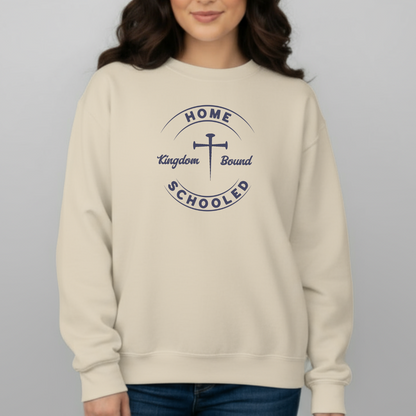 Homeschooled Kingdom Bound Unisex Sweatshirt | Christian Homeschool Crewneck | Gildan 18000 Bible Verse Sweater