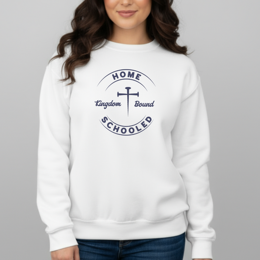 Homeschooled Kingdom Bound Unisex Sweatshirt | Christian Homeschool Crewneck | Gildan 18000 Bible Verse Sweater