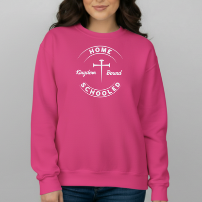 Homeschooled Kingdom Bound Unisex Sweatshirt | Christian Homeschool Crewneck | Gildan 18000 Bible Verse Sweater