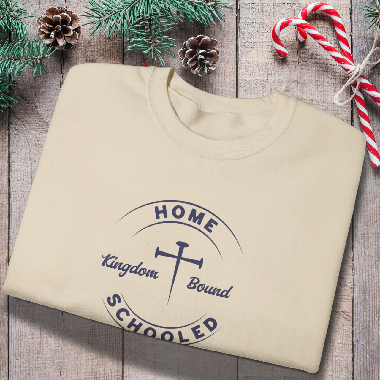 Homeschooled Kingdom Bound Unisex Sweatshirt | Christian Homeschool Crewneck | Gildan 18000 Bible Verse Sweater